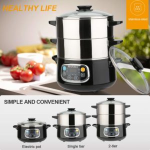 Secura stainless steel electric food steamer new model