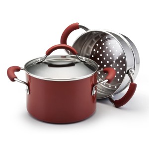 KitchenAid 3 quart covered saucepot and stainless steel steamer insert