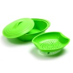 Norpro Microwave Silicone Vegetable Steamer with Insert measurements