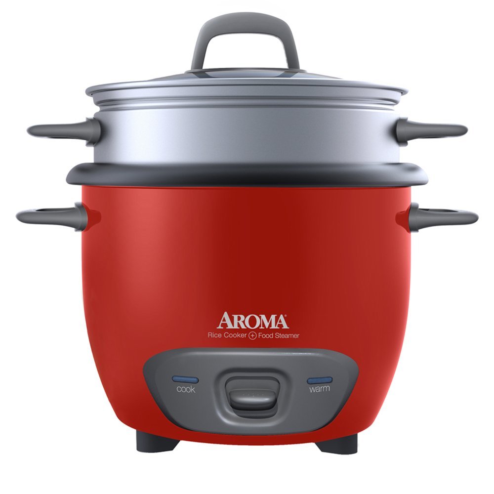 Aroma 14-Cup Rice Cooker & Food Steamer, Red | Best Food Steamer Brands