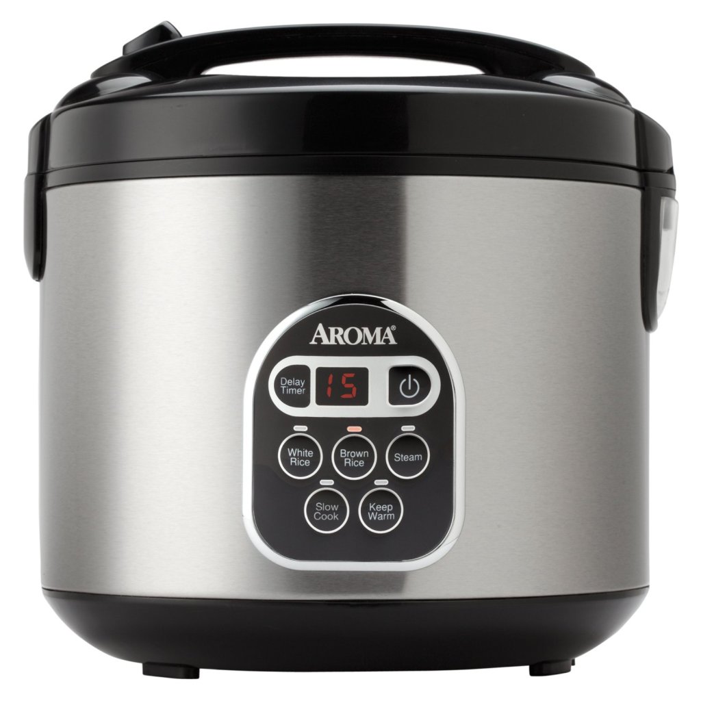 Aroma stainless steel 20-Cup digital rice slow cooker & food steamer
