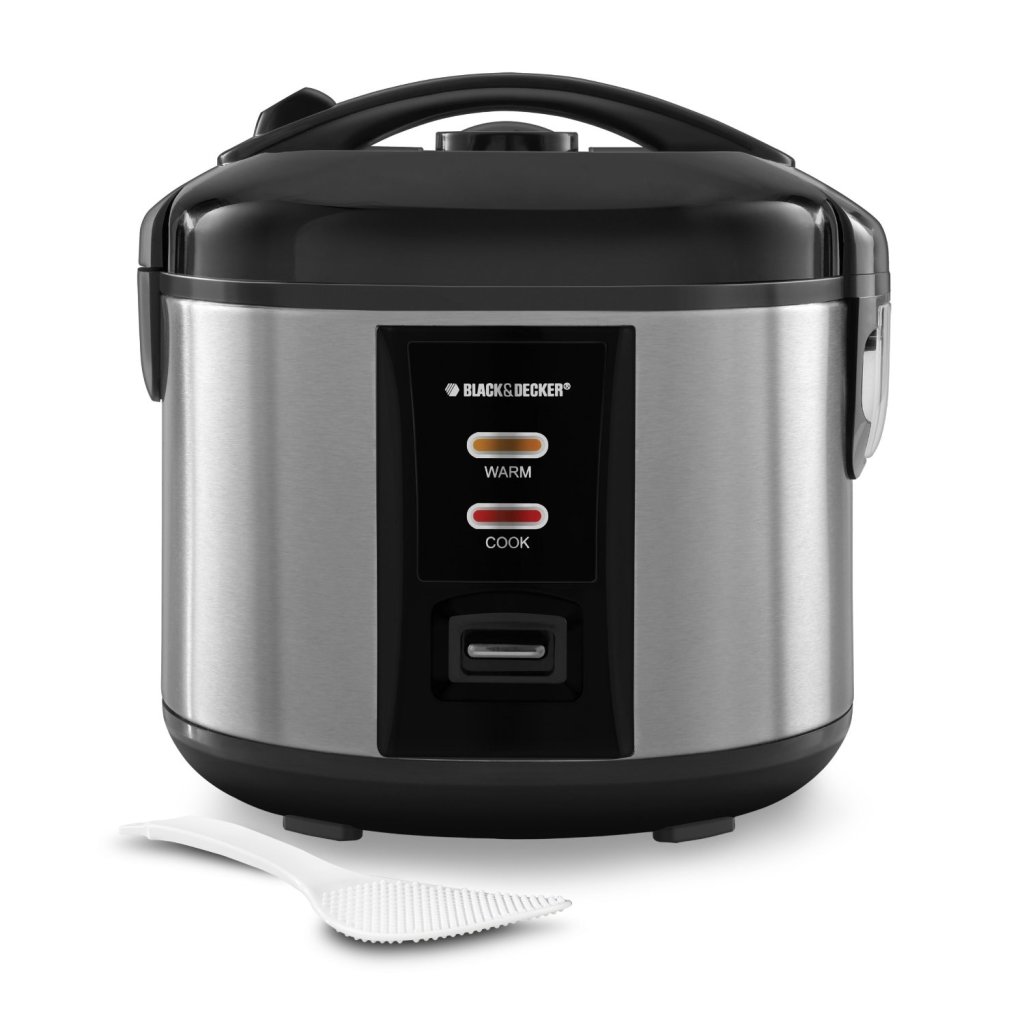 Black & Decker 12-cup stainless rice cooker silver