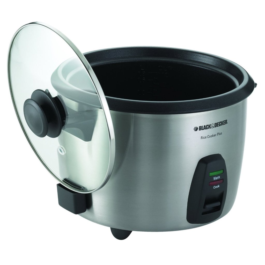 Black and Decker RC866C basic rice cooker nonstick pot and glass lid