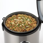 Perfectly cooked brown rice in Aroma 20 cup rice cooker