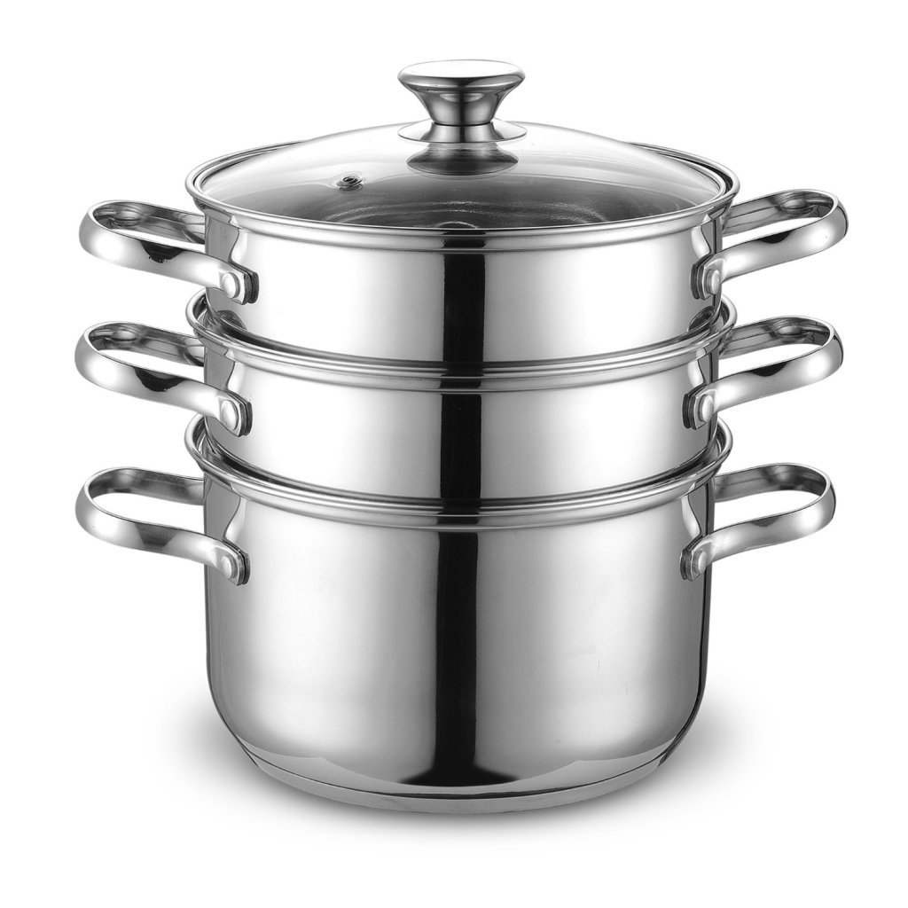 Cook N Home NC-00313 stainless steel double boiler steamer set