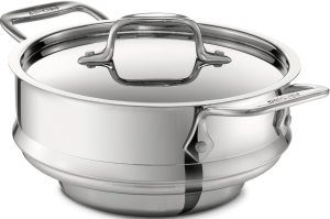 All-Clad 18/10 stainless steel steamer insert with lid