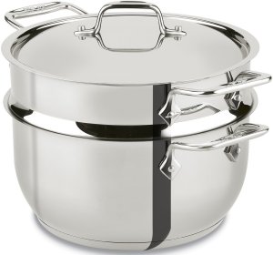 All-Clad E414S564 Stainless Steel Steamer Pot 5-Quart Silver