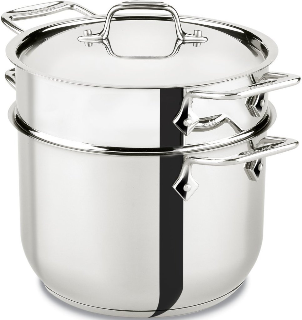 All-Clad stainless steel 6-quart pasta pot & steamer insert cookware