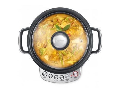 Breville risotto plus slow rice cooker with a glass lid dimensions