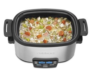 cooking soup in Cuisinart 3-In-1 cook central 6-quart multi-cooker slow cooker