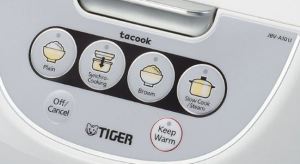 Tiger JBV-A10U Micom 5.5-Cup Rice Cooker microcomputerized cooking controls