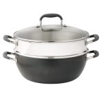 Anolon Advanced hard anodized 7.5-qt stock pot with stainless steel steamer insert