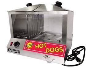 Adcraft Commercial hot dog steamer and bun warmer