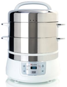 Euro Cuisine FS2500 Electric 2 tier Stainless Steel Food Steamer