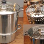 Large 5 tier metal cooking steamer pot for kitchen