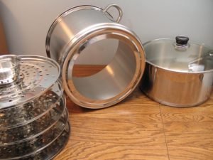 Large 5 tier stainless steel food steamer for large families
