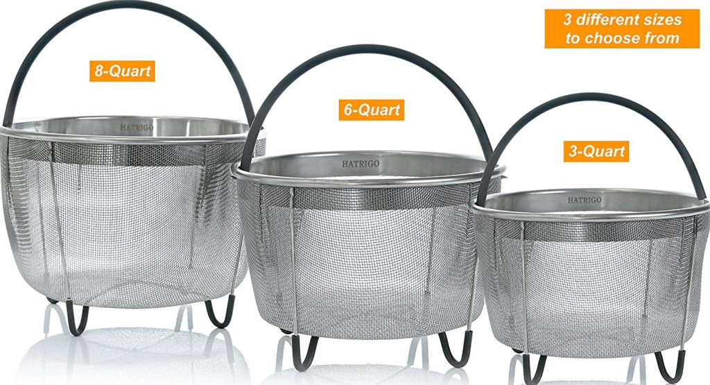 Instant pot stainless steel steamer basket 3 6 8 quart
