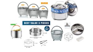 Instant pot pressure cooker stainless steel steamer baskets