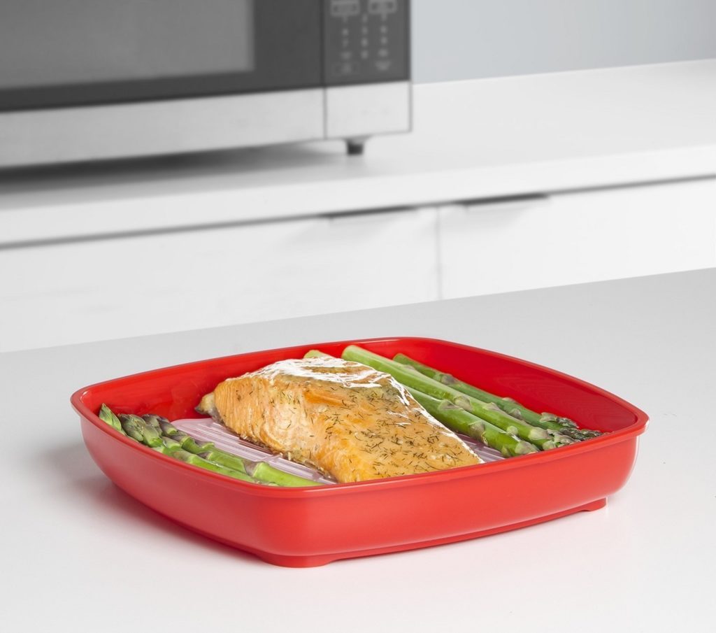 Sistema BPA FREE microwave vegetable fish food steamer