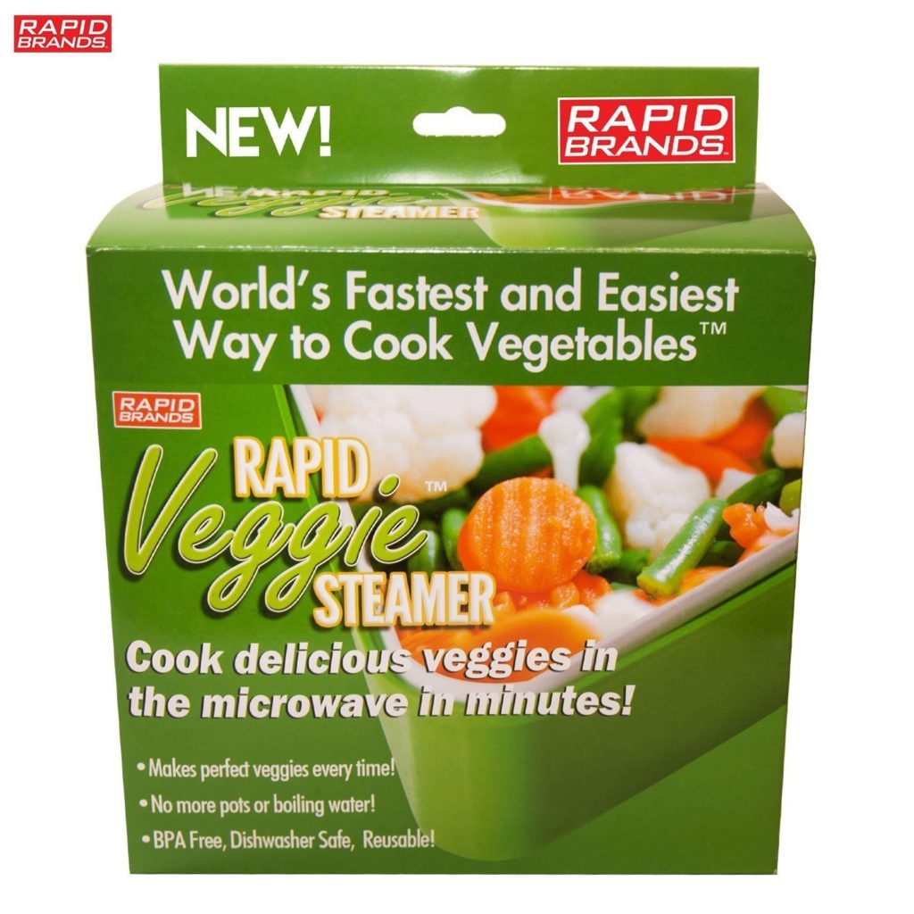 BPA Free Plastic Microwave Rapid Vegetable Steamer for singles