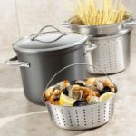 Calphalon Contemporary 8-quart Stock Pot with Stainless Steel Pasta Strainer Steamer Insert