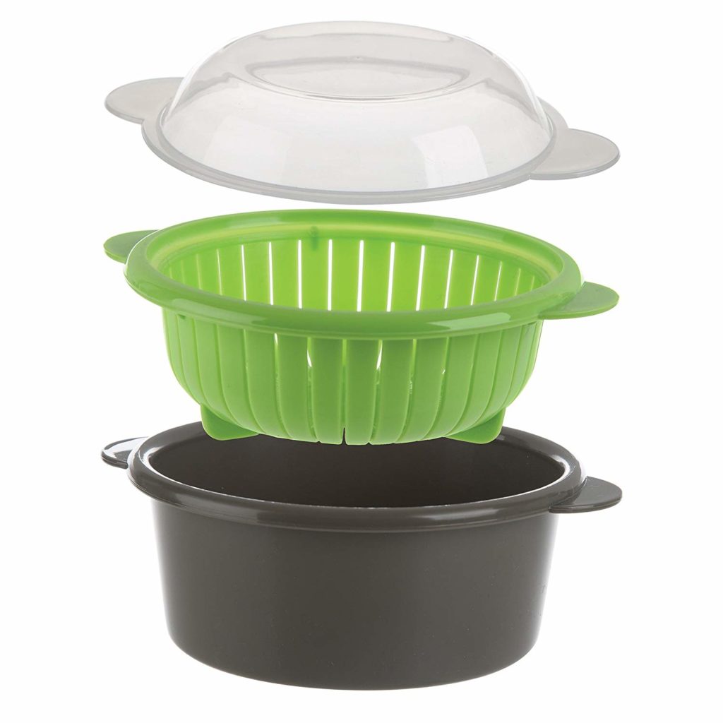 Prep Solutions by Progressive small microwave BPA free mini steamer steams 1 serving of food for singles