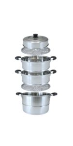 Concord 3 tier stainless steel food steamer pot set