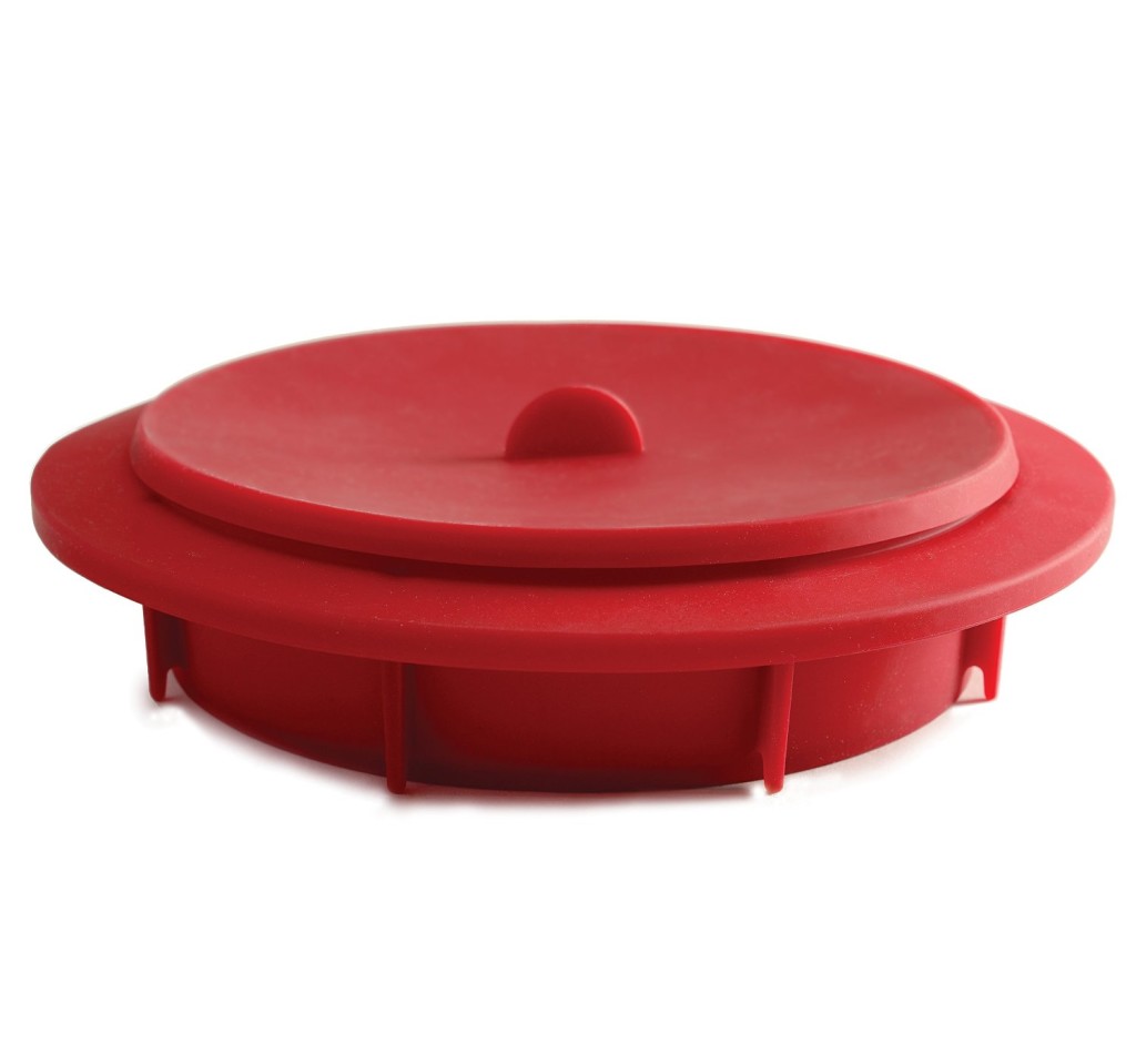 Norpro 206 red silicone food steamer insert with lid