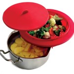 Norpro red silicone food steamer insert