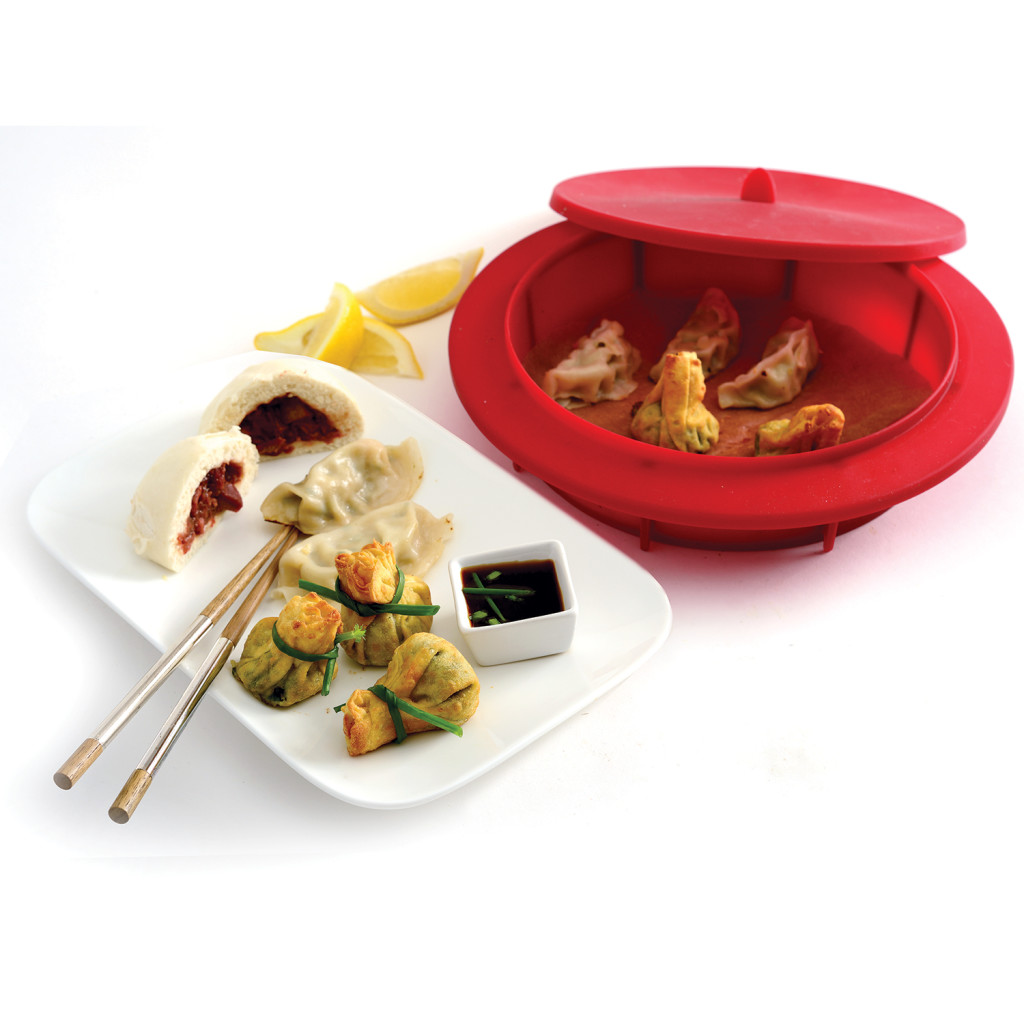 Norpro red silicone food steamer insert