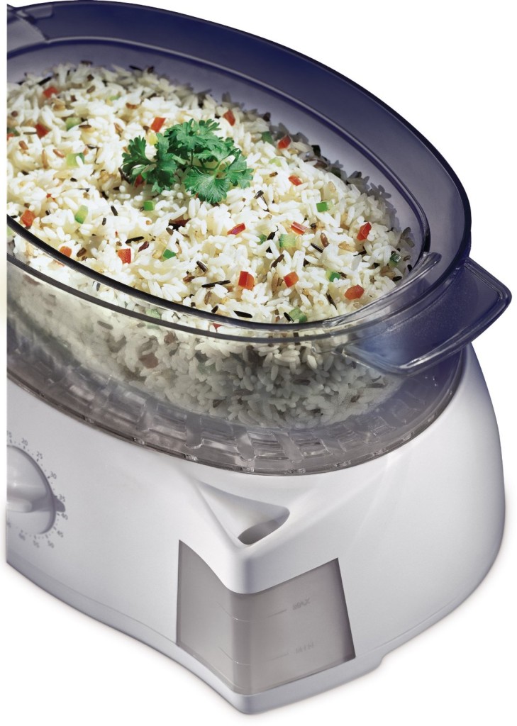 Rice in Oster 5711 mechanical food steamer white